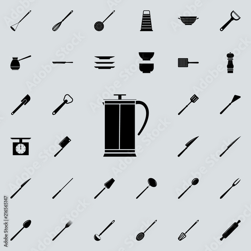 kettle icon. Detailed set of kitchen tools icons. Premium quality graphic design sign. One of the collection icons for websites, web design, mobile app