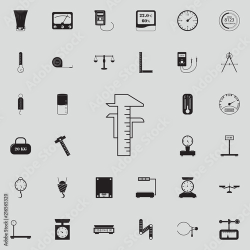 Calipers icon. Detailed set of Measuring Elements icons. Premium quality graphic design sign. One of the collection icons for websites, web design, mobile app