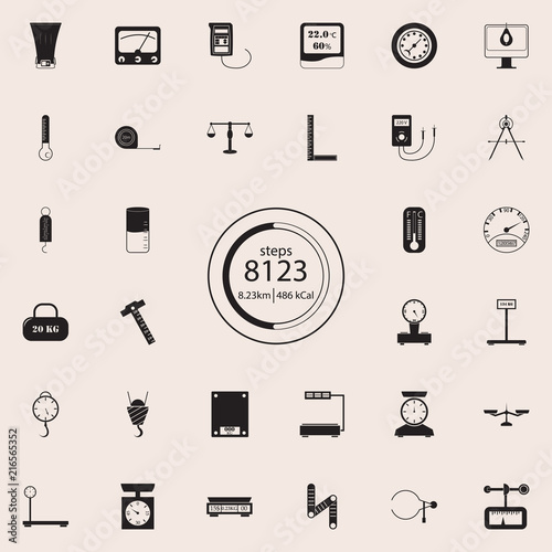 pedometer icon. Detailed set of Measuring Elements icons. Premium quality graphic design sign. One of the collection icons for websites, web design, mobile app