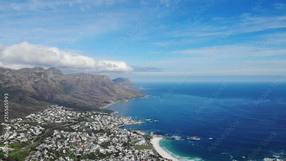 Aerial shot of Cape Town City in South Africa Aerial shot of Cape Town City in South Africa