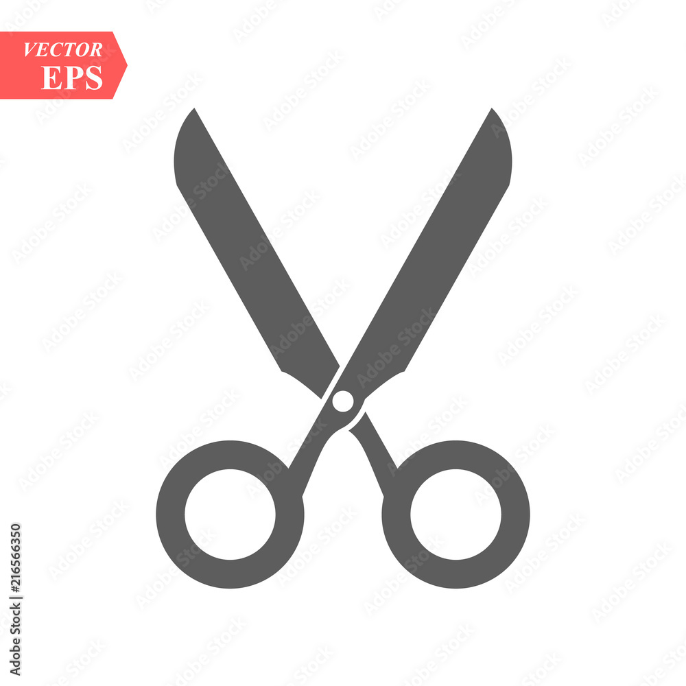 Scissors symbol isolated on white background Scissors symbol isolated on white background