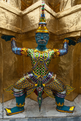 Ornate carving at Grand Palace in Bangkok, Thailand