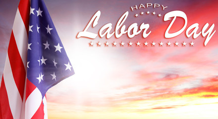 Labor day American flag