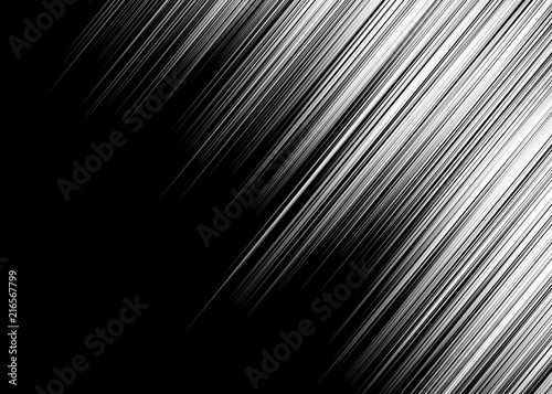Comics motion effect. Vector speed lines. Black and white illustration.