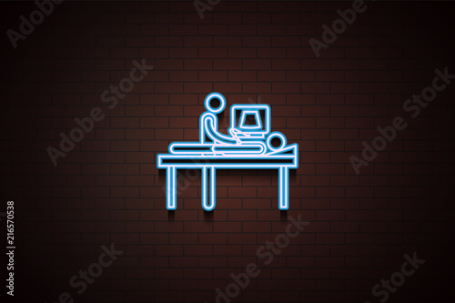 ultrasound icon in Neon style