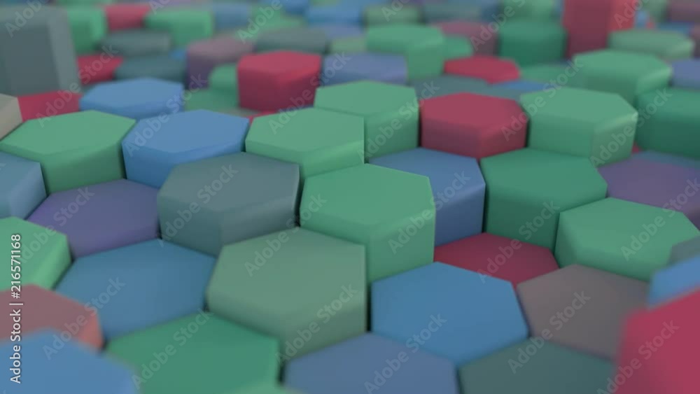 4K Colorful Abstract Honeycomb Grid. Seamless Looping. 4K Colorful Abstract Honeycomb Grid. Seamless Looping.