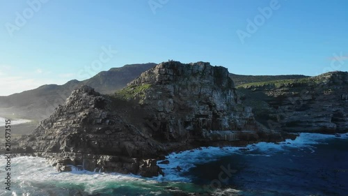 Aerial shot of Cape of Good Hope in South Africa