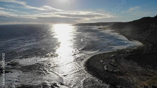 Aerial shot of Cape of Good Hope in South Africa