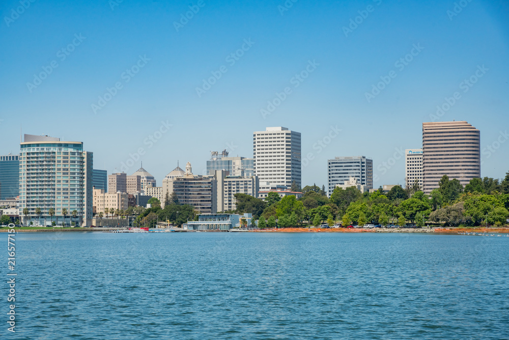 Morning view of some building around Lake Merritt Morning view of some building around Lake Merritt