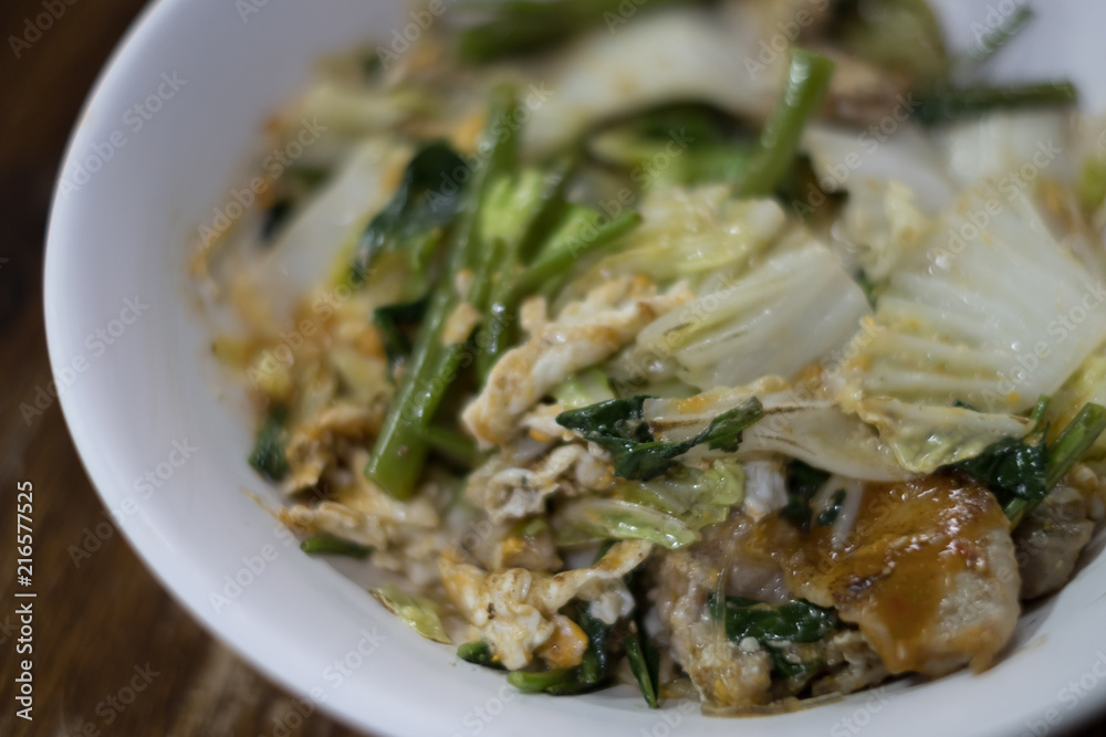 Stire Fried Sukiyaki with pork.
