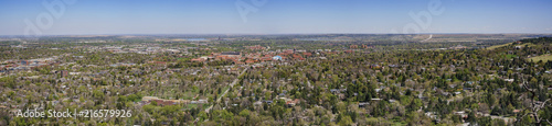 Aerial view of boulder cityscape