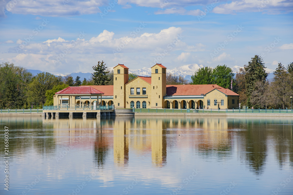 City Park Pavilion with beautiful reflection City Park Pavilion with beautiful reflection