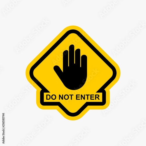 Hand stop warning sign icon design vector © DYNECREATIVE