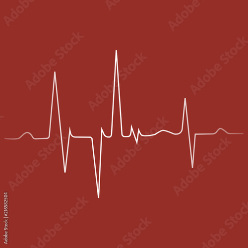 Creative vector illustration. Heart pulse icon. Vector illustration.