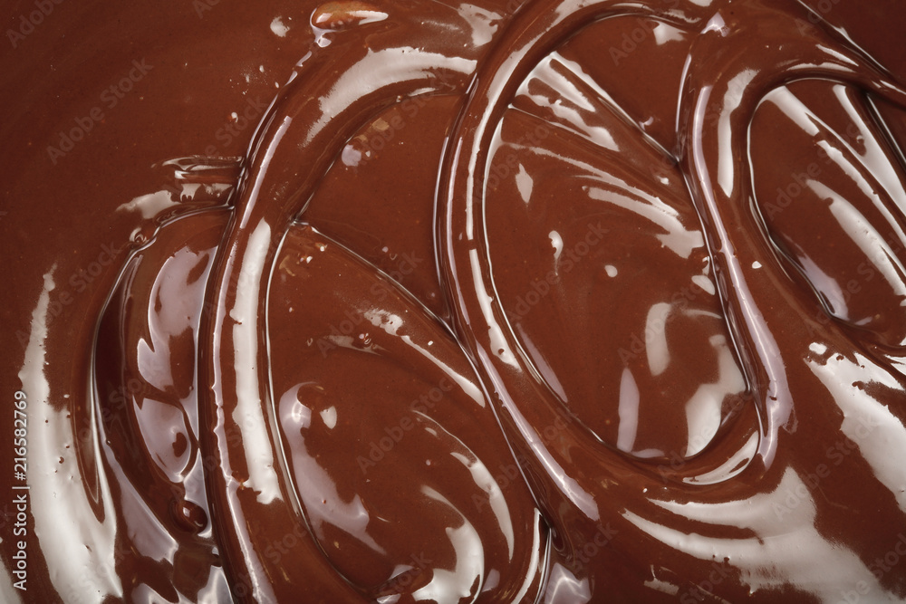 Melted chocolate swirl as a background closeup Melted chocolate swirl as a background closeup