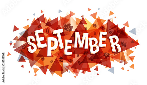 Creative illustration of September word