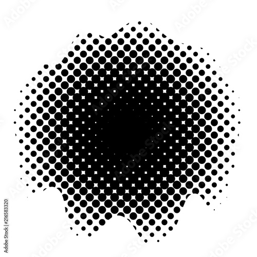 Circle halftone. Halftone Dot Pattern. Vector illustration.