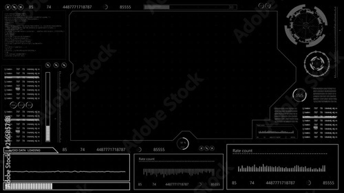 Futuristic infographic elements.HUD background animation.Digital interface for head up display.HUD element.Technology background.HUD.4K.