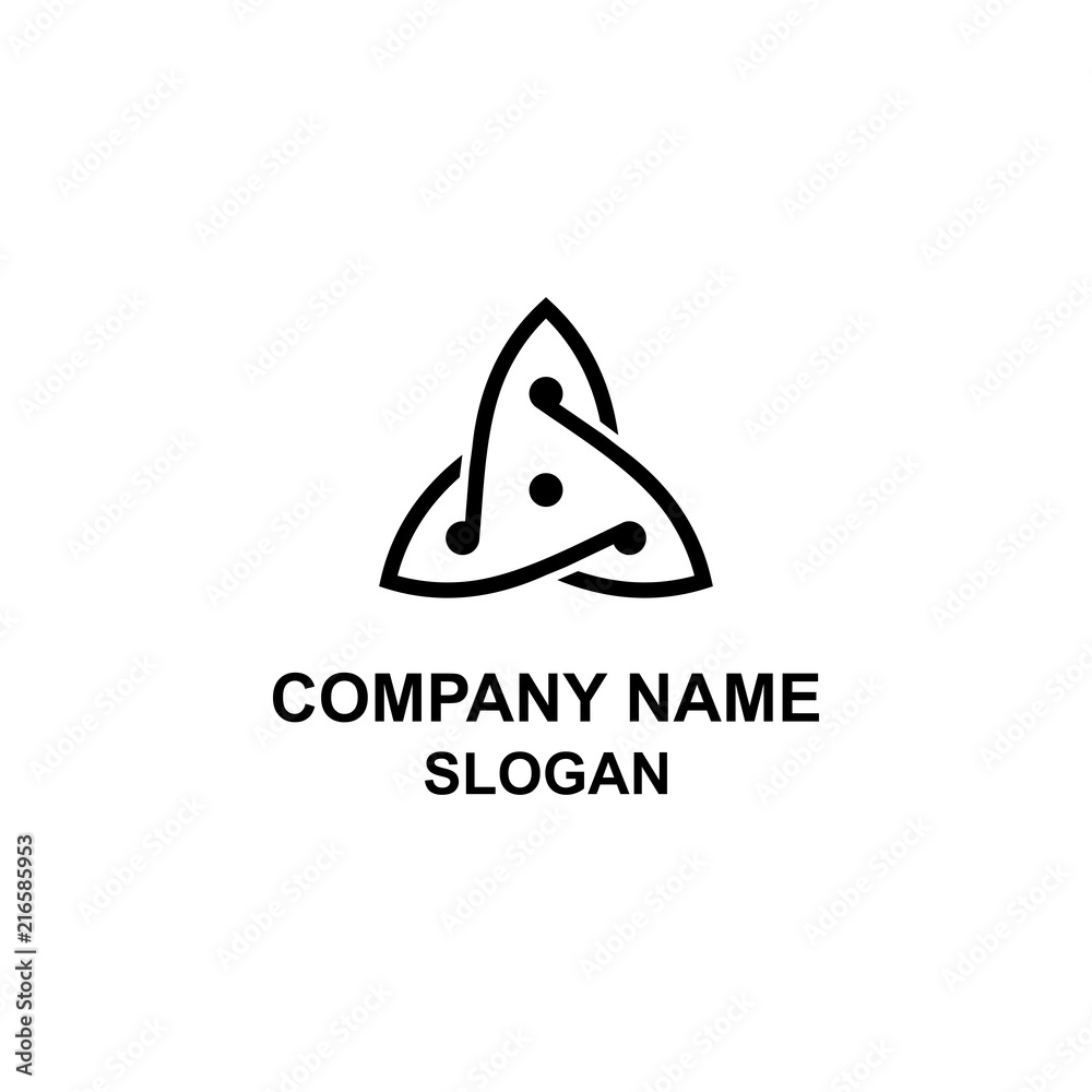 Fototapeta premium Unique triangle logo.