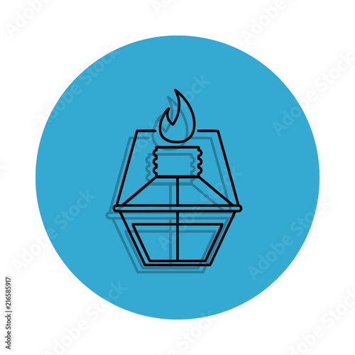 laboratory gas burner line icon on white background