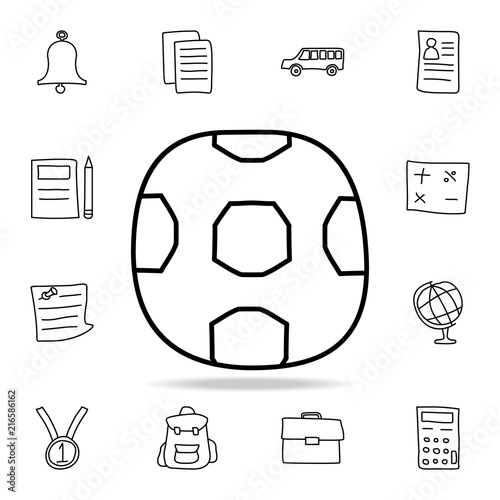 soccer ball sketch icon. Element of education icon for mobile concept and web apps. Outline soccer ball sketch icon can be used for web and mobile