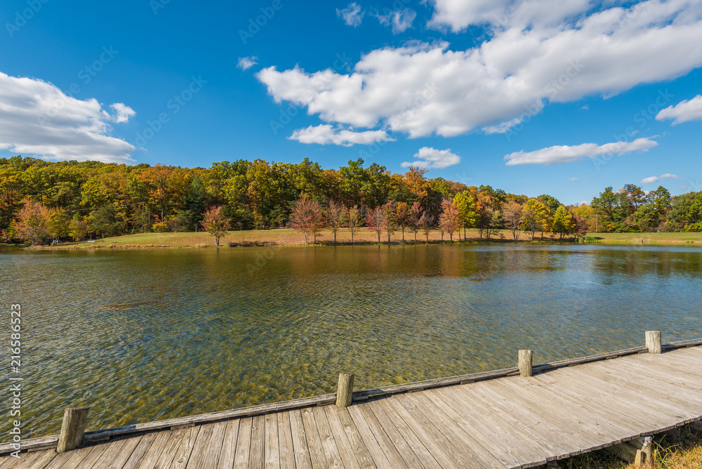 Early autumn color at Greenbrier Lake, at Greenbrier State Park in Maryland Early autumn color at Greenbrier Lake, at Greenbrier State Park in Maryland