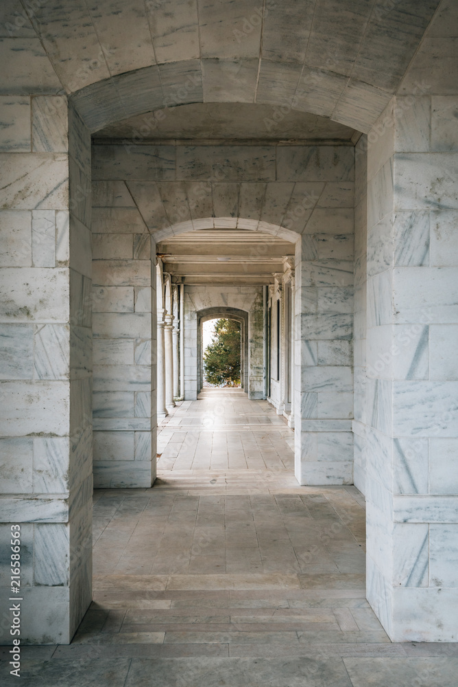 Exterior arches of Swannanoa Palace in Afton, Virginia