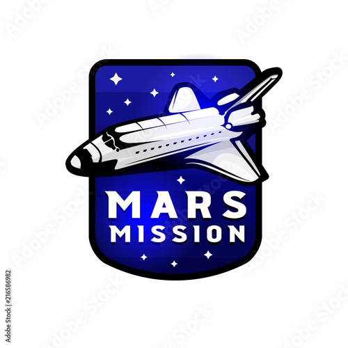 Space mission to Mars vector illustration stock vector