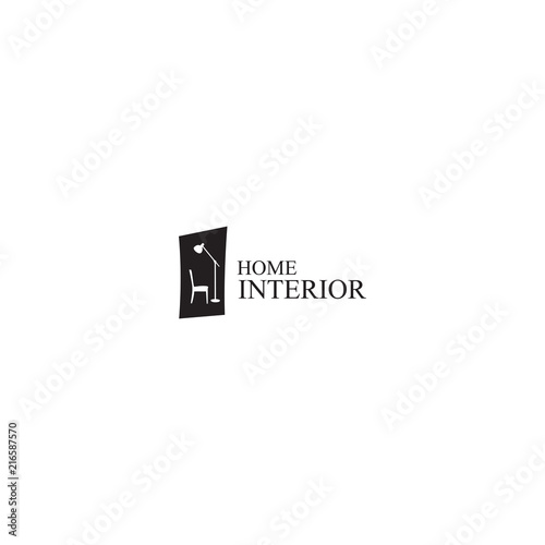 interior logo design, vector template
