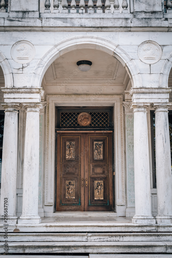 The door of Swannanoa Palace in Afton, Virginia