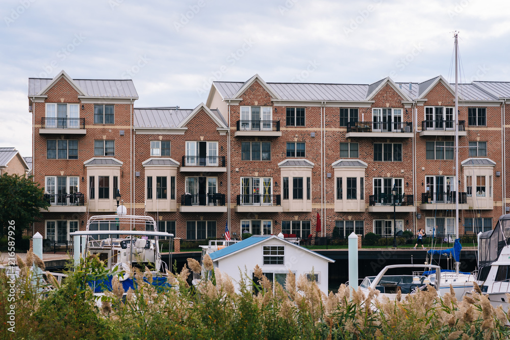 Waterfront condominiums in Canton, Baltimore, Maryland