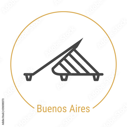 Buenos Aires, Argentina Vector Line Icon