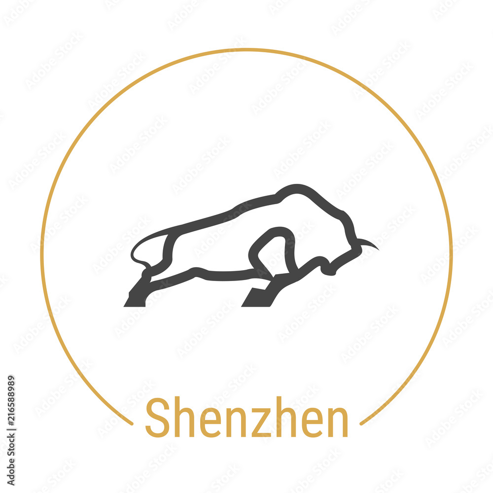 Shenzhen, China Vector Line Icon Shenzhen, China Vector Line Icon