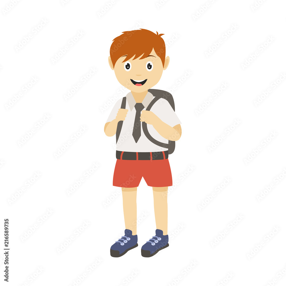 Cute boy in a school uniform