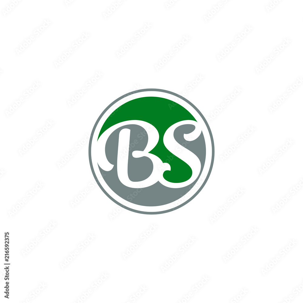 letter b and s logo template vector illustration