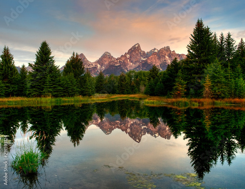 Grand Teton National Park, Schwabacher Landing at Sunrise photo