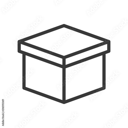 close box, shipping and logistic icon, outline design pixel perfect
