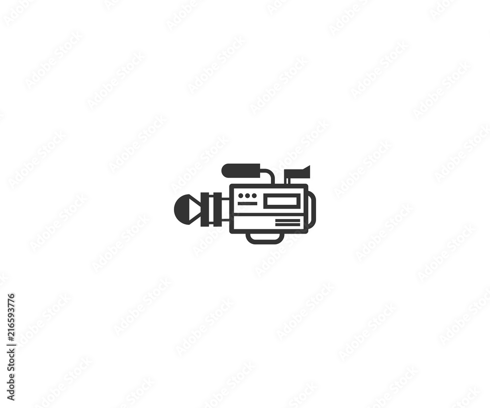 camera video vector in line art style. flat icon design template camera video vector in line art style. flat icon design template