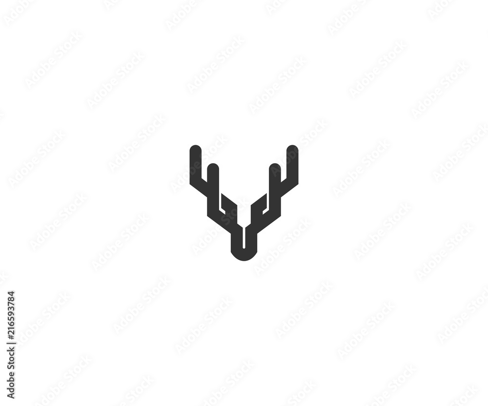 abstract deer logo design template abstract deer logo design template