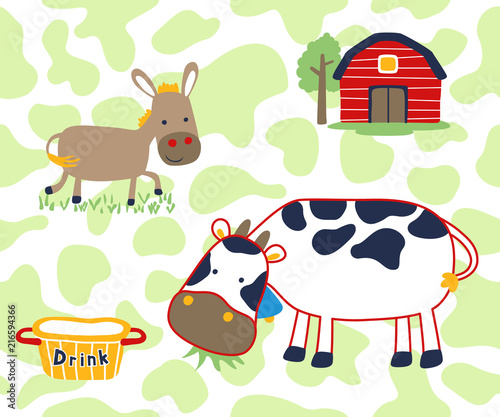farm field animals cartoon
