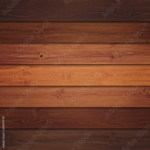 Coffee Brown Wood Planks with Light Spot as Background or Texture, Natural Pattern