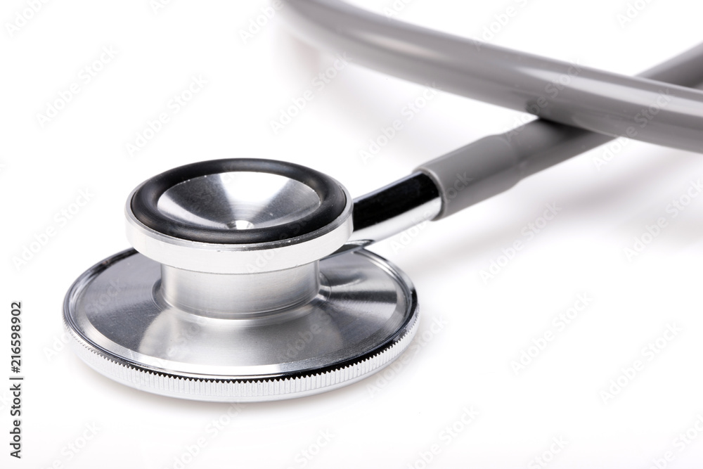 stethoscope closeup isolated white. stethoscope closeup isolated white.