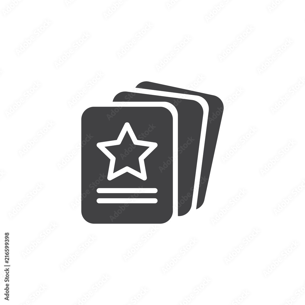Flyers vector icon. filled flat sign for mobile concept and web design. Brochure with star simple solid icon. Symbol, logo illustration. Pixel perfect vector graphics Flyers vector icon. filled flat sign for mobile concept and web design. Brochure with star simple solid icon. Symbol, logo illustration. Pixel perfect vector graphics