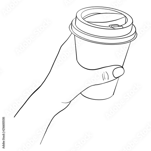 hand with coffee cup