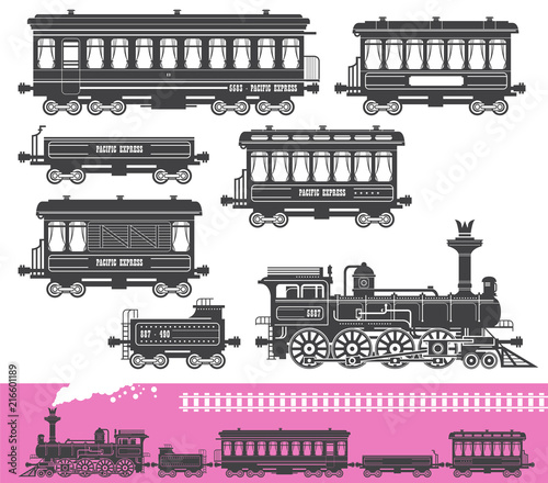Vintage retro train set