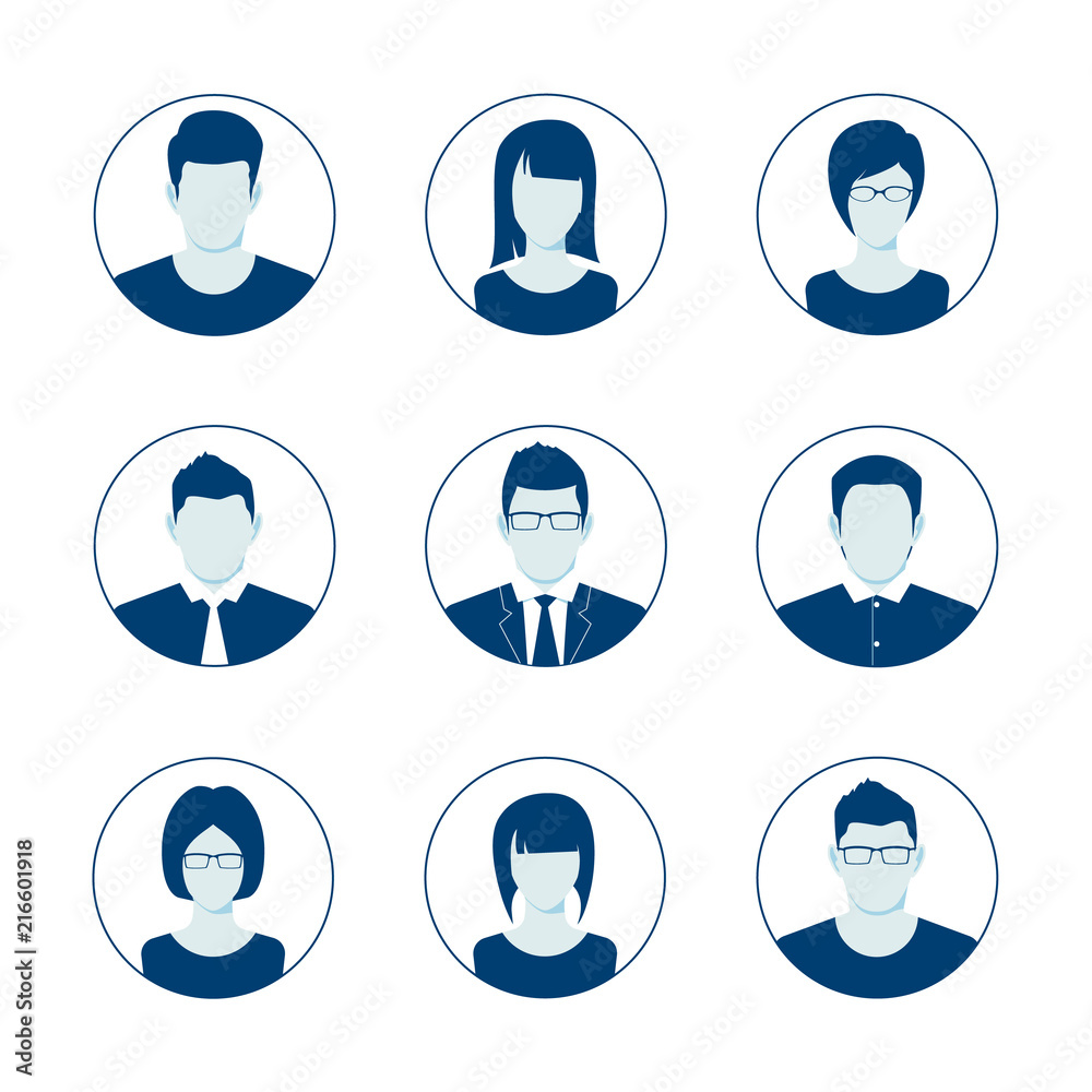 Default Avatar Profile Icon Set. Man and Woman User Image. Anonymous  Internet User Picture Collection. Vector illustration Stock Vector | Adobe  Stock