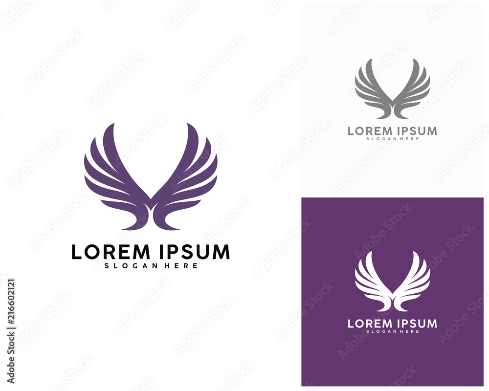 Wing icon logo design vector Wing icon logo design vector
