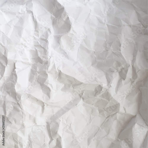 Vector texture of crumpled paper. Realistic illustration.