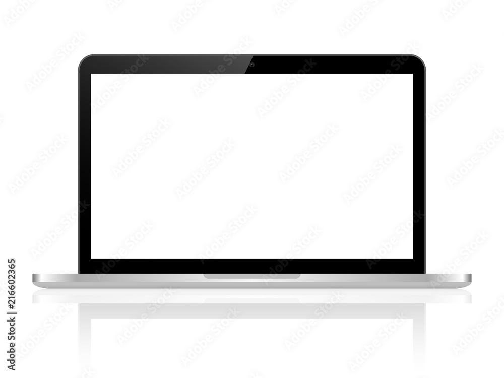 Modern laptop isolated on white Background Vector Icon Modern laptop isolated on white Background Vector Icon