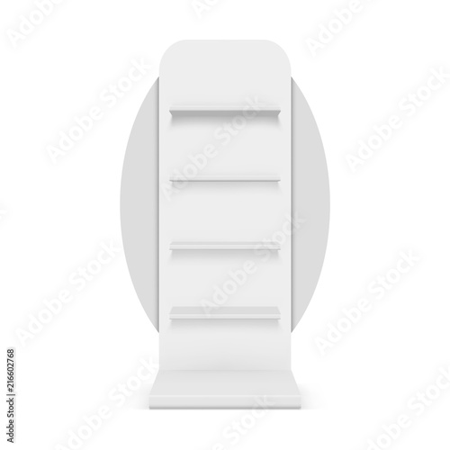 Empty showcase. Illustration isolated on white background. Graphic concept for your design
